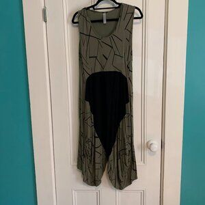 Matti Mamane Sleeveless dress Olive green Size Small